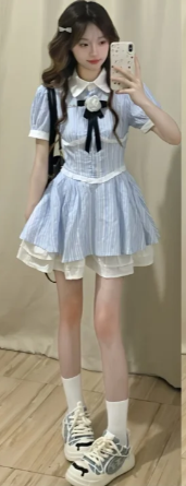 French-style 2026 New Pretty Women's Summer Short Dress C7385