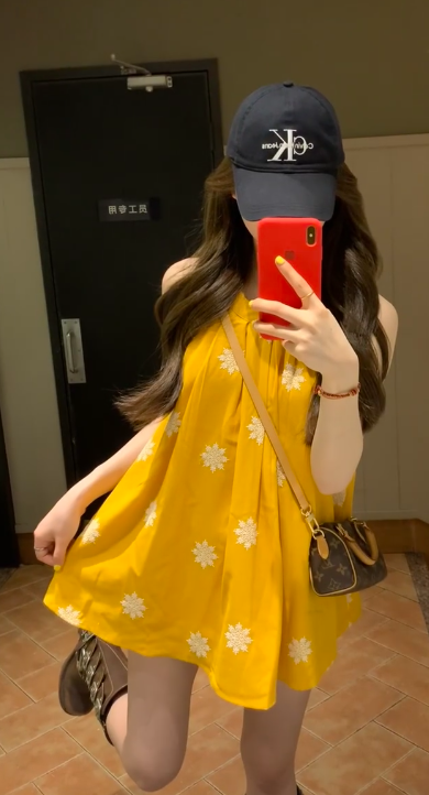 French-style 2026 New Pretty Women's Summer Short Dress C7388