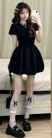 French-style 2026 New Pretty Women's Summer Short Dress C7395