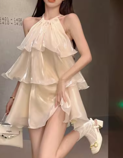French-style 2026 New Pretty Women's Summer Short Dress C7401