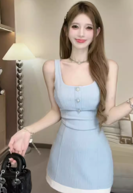 French-style 2026 New Pretty Women's Summer Short Dress C7220