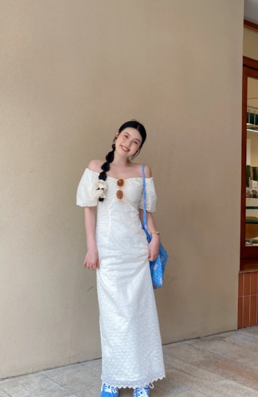 New Pretty French-style  Elegant Summer Women's Long Dress C7624