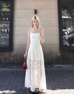 Nouvelle jolie robe longue d'été pour femme, style français, référence C7524