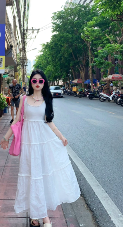 New Pretty French-style  Elegant Summer Women's Long Dress C7925