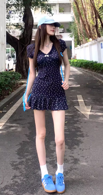 French-style 2026 New Pretty Women's Summer Short Dress C7427
