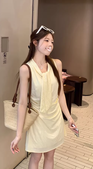 French-style 2026 New Pretty Women's Summer Short Dress C7429