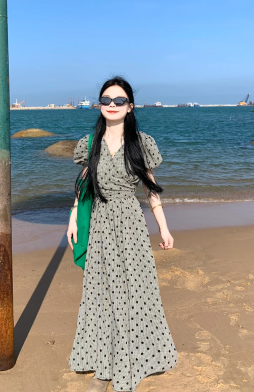 New Pretty French-style  Elegant Summer Women's Long Dress C7931