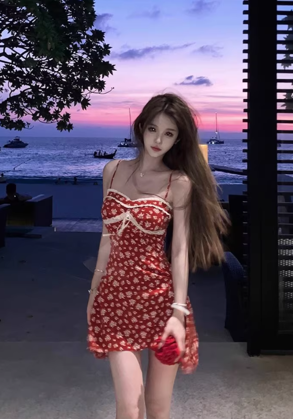 French-style 2026 New Pretty Women's Summer Short Dress C7833