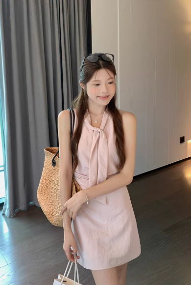 French-style 2026 New Pretty Women's Summer Short Dress C7434