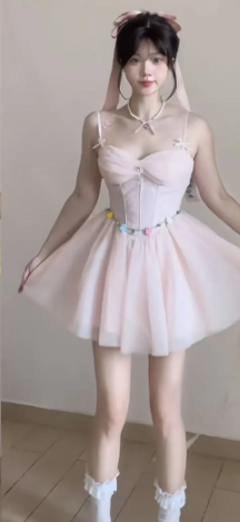 French-style 2026 New Pretty Women's Summer Short Dress C7537