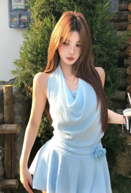 French-style 2026 New Pretty Women's Summer Short Dress C7204