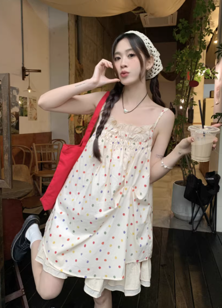 French-style 2026 New Pretty Women's Summer Short Dress C7440