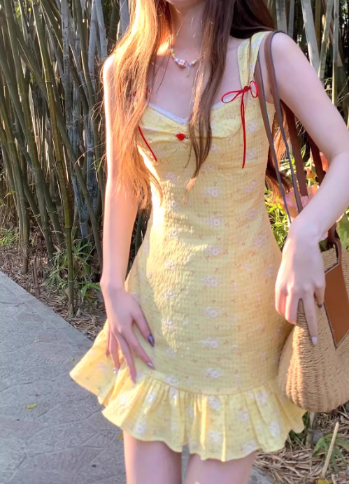 French-style 2026 New Pretty Women's Summer Short Dress C7840