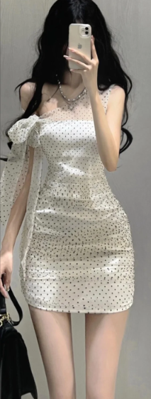 French-style 2026 New Pretty Women's Summer Short Dress C7544