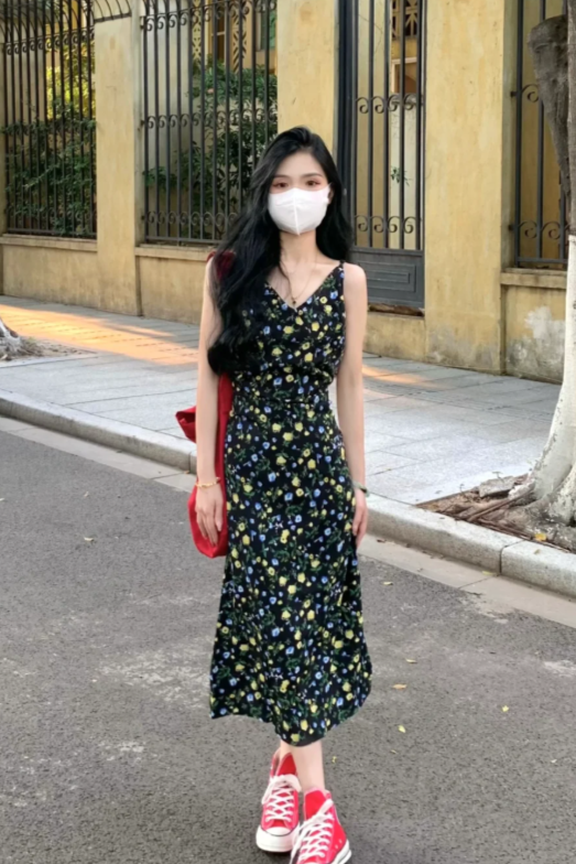New Pretty French-style  Elegant Summer Women's Long Dress C7947