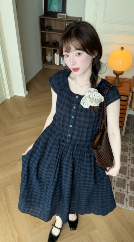 New Pretty French-style  Elegant Summer Women's Long Dress C7848