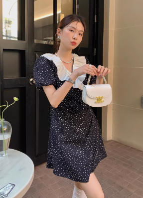 French-style 2026 New Pretty Women's Summer Short Dress C7549