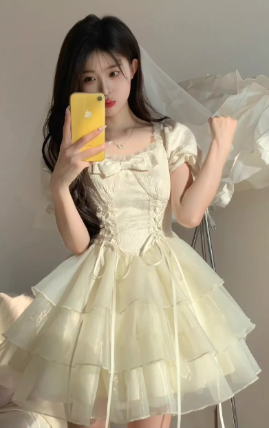 French-style 2026 New Pretty Women's Summer Short Dress C7251