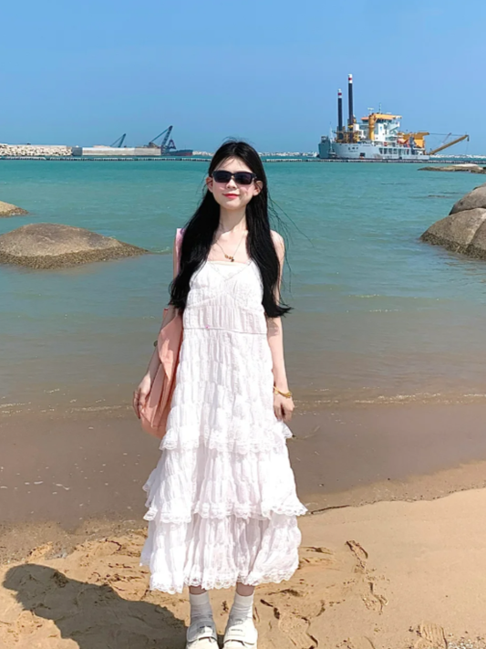 New Pretty French-style  Elegant Summer Women's Long Dress C7952