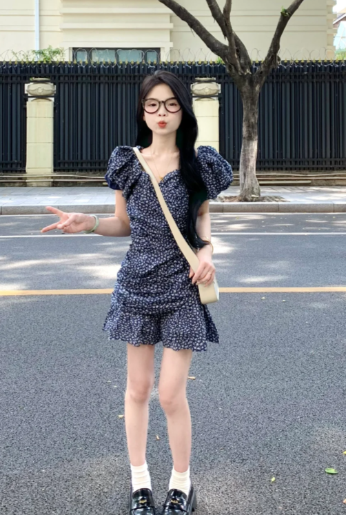 French-style 2026 New Pretty Women's Summer Short Dress C7953