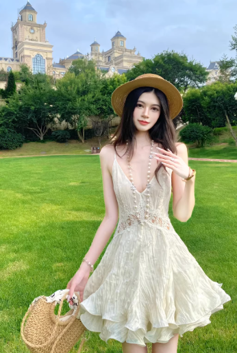 French-style 2026 New Pretty Women's Summer Short Dress C7254