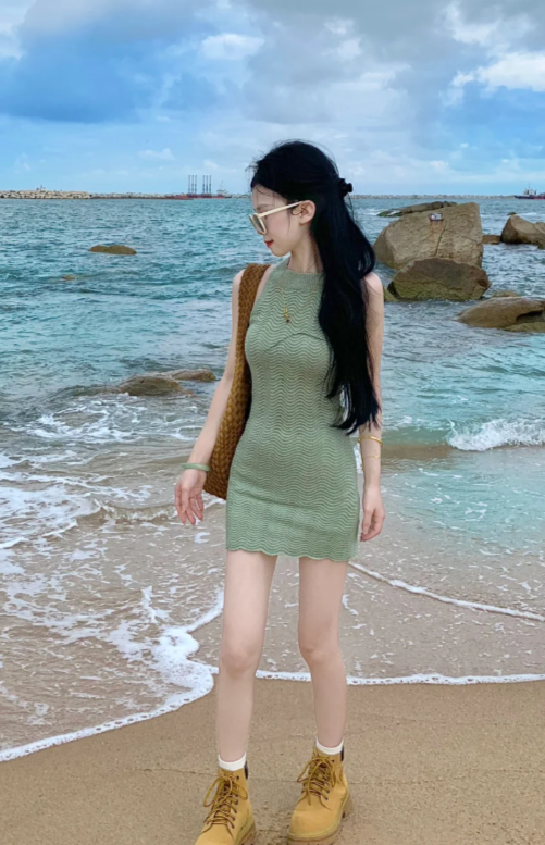 French-style 2026 New Pretty Women's Summer Short Dress C7954