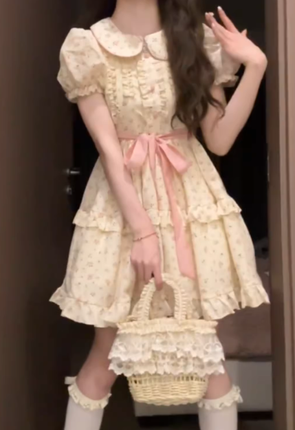 French-style 2026 New Pretty Women's Summer Short Dress C7454