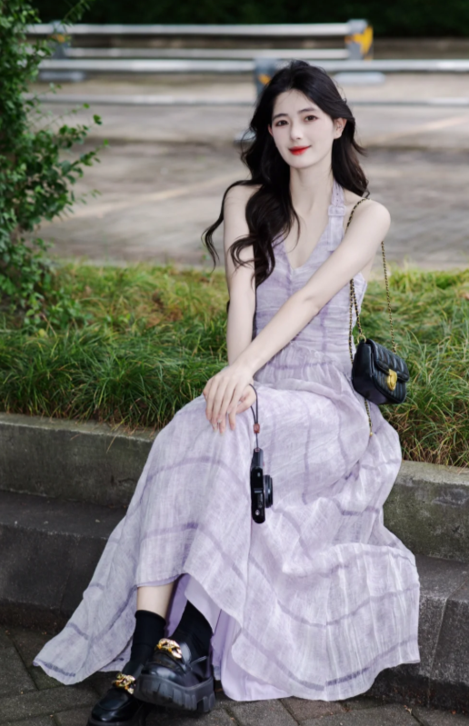 New Pretty French-style  Elegant Summer Women's Long Dress C7859