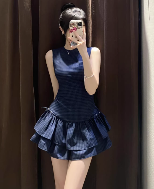 French-style 2026 New Pretty Women's Summer Short Dress C7805