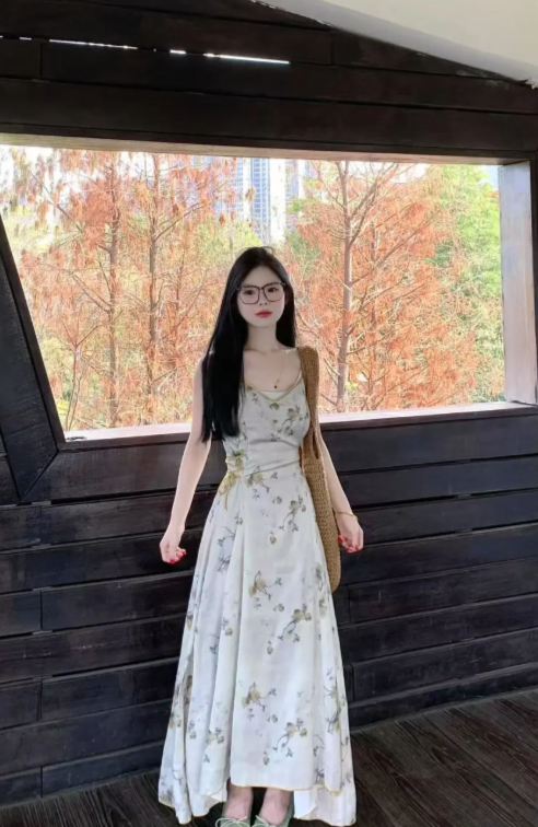 New Pretty French-style  Elegant Summer Women's Long Dress C7905