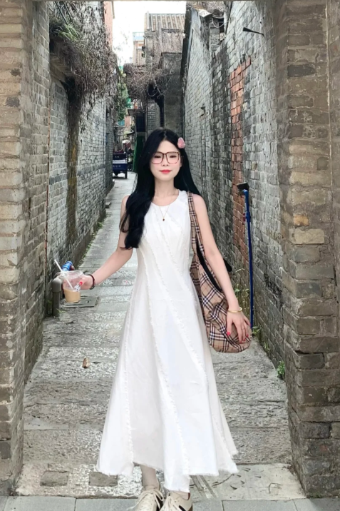 New Pretty French-style  Elegant Summer Women's Long Dress C7961