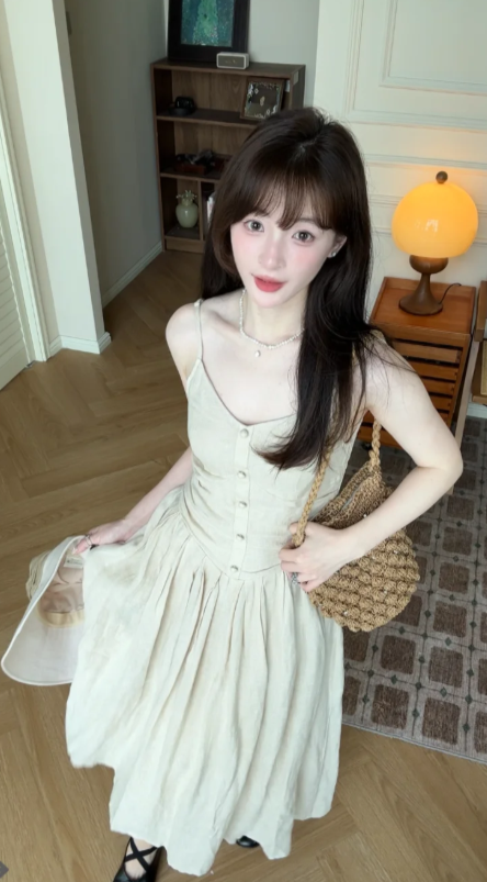 New Pretty French-style  Elegant Summer Women's Long Dress C7862