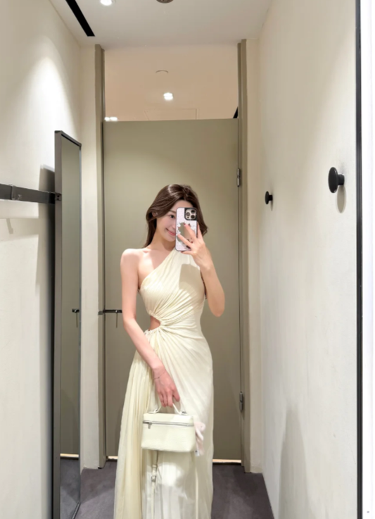 Nouvelle robe longue d'été élégante de style français pour femme C7966