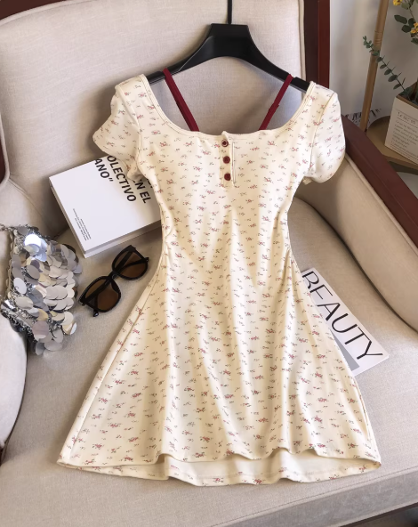 French-style 2026 New Pretty Women's Summer Short Dress C7767