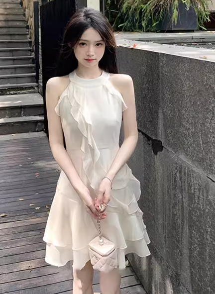 French-style 2026 New Pretty Women's Summer Short Dress C7268