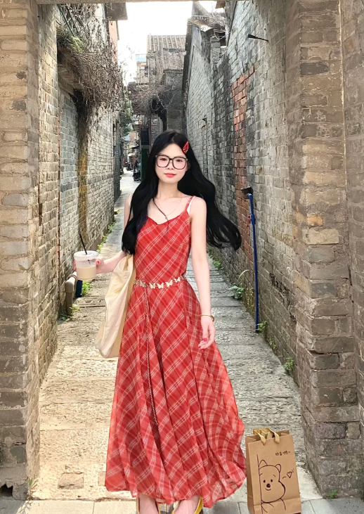 New Pretty French-style  Elegant Summer Women's Long Dress C7906