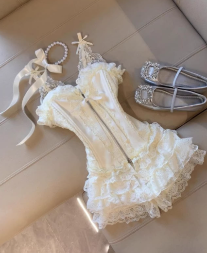 French-style 2026 New Pretty Women's Summer Short Dress C7271