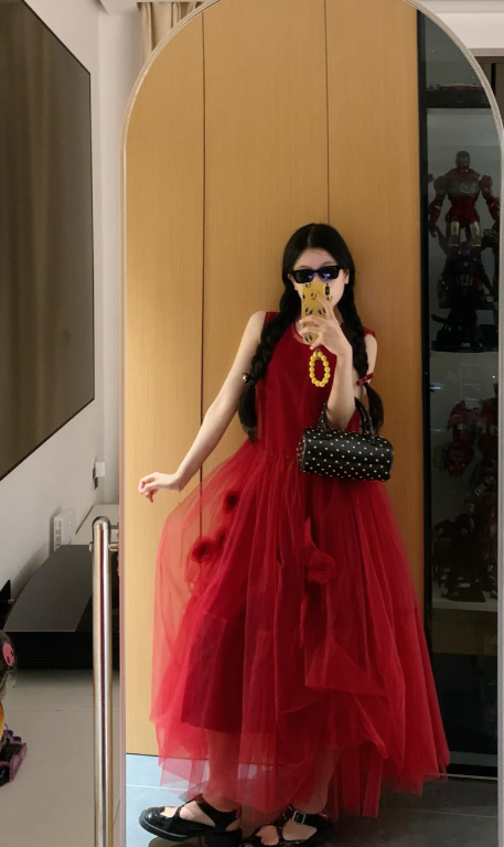 Nouvelle robe longue d'été élégante de style français pour femme C7674