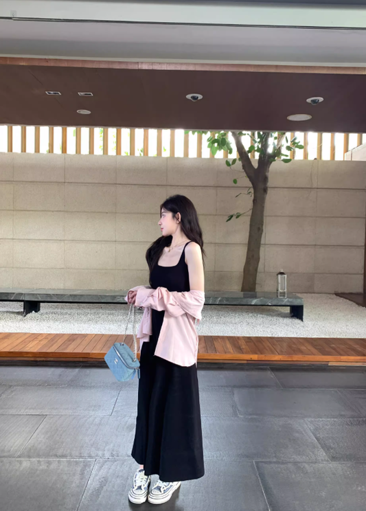 Nouvelle robe longue d'été élégante de style français pour femme C7777