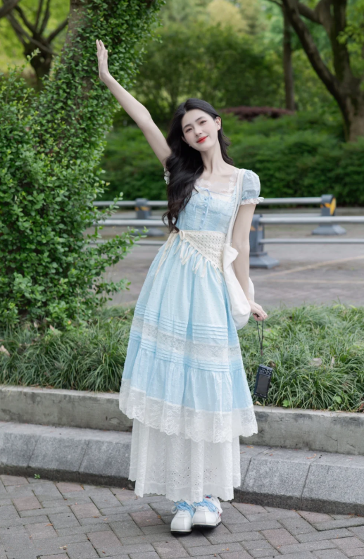 New Pretty French-style  Elegant Summer Women's Long Dress C7878