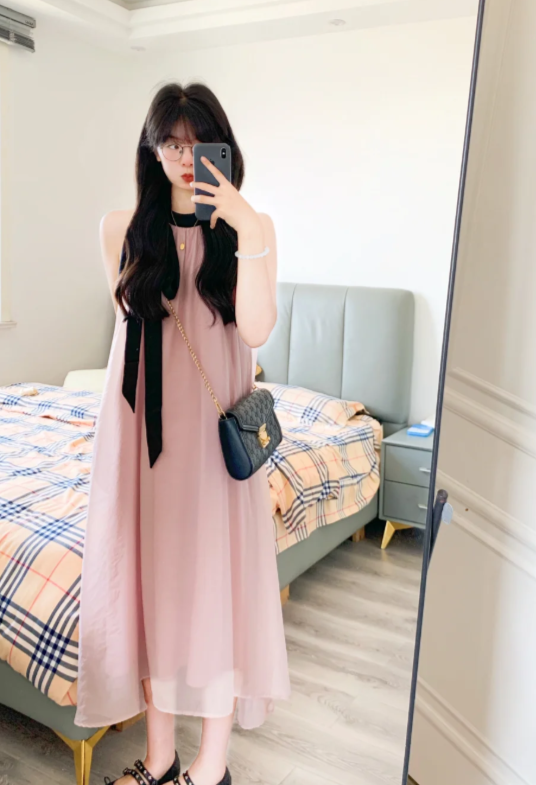 New Pretty French-style  Elegant Summer Women's Long Dress C7580