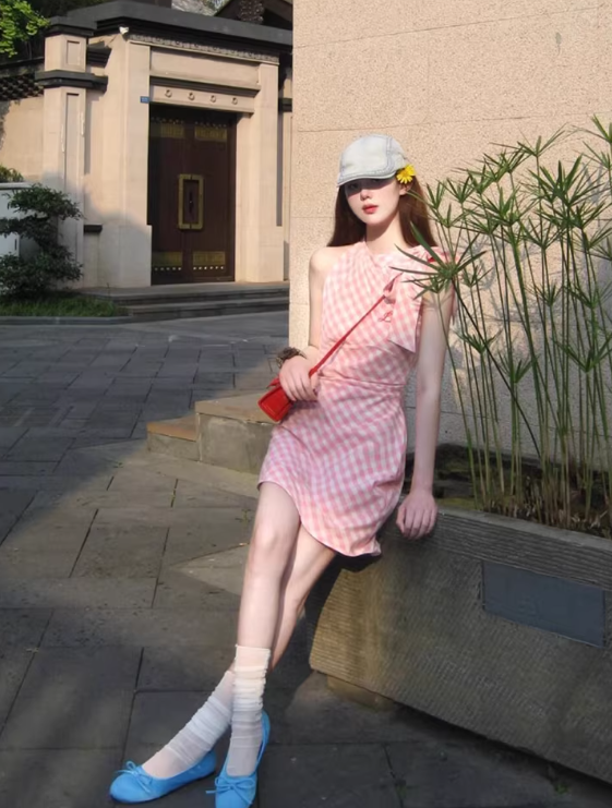 French-style 2026 New Pretty Women's Summer Short Dress C7782