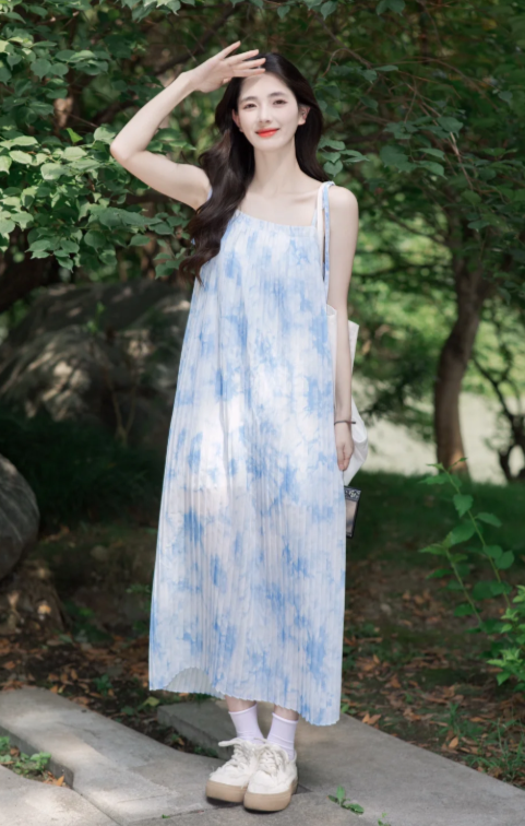 New Pretty French-style  Elegant Summer Women's Long Dress C7885
