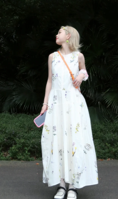 Nouvelle robe longue d'été élégante de style français pour femme C7686