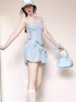 French-style 2026 New Pretty Women's Summer Short Dress C7486