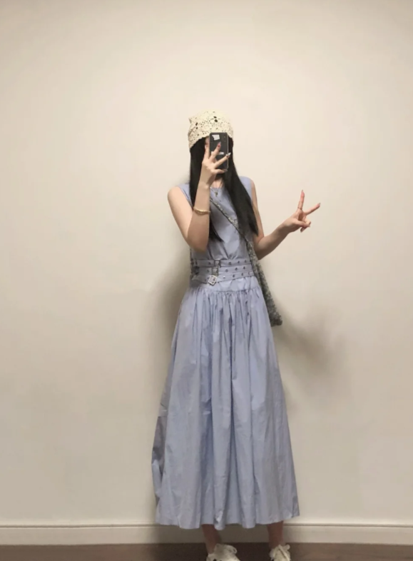 New Pretty French-style  Elegant Summer Women's Long Dress C7591