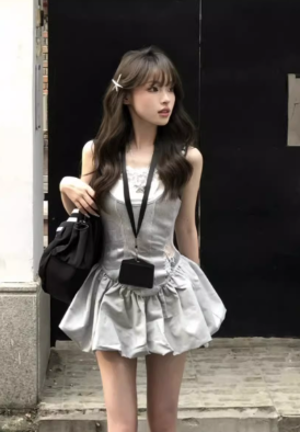 French-style 2026 New Pretty Women's Summer Short Dress C7493
