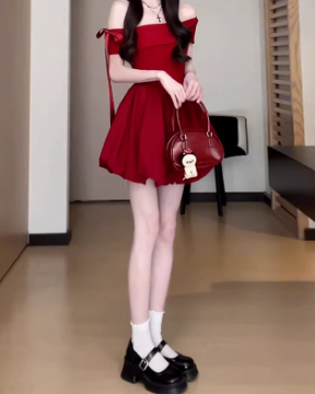 French-style 2026 New Pretty Women's Summer Short Dress C7494