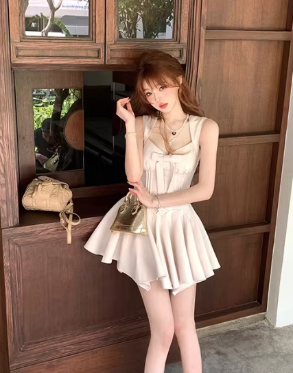 French-style 2026 New Pretty Women's Summer Short Dress C7795