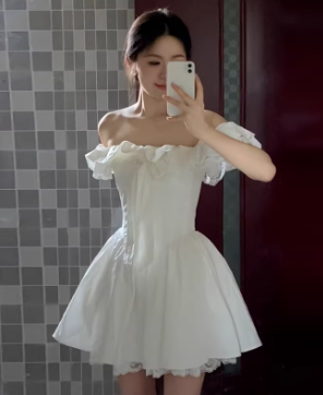 French-style 2026 New Pretty Women's Summer Short Dress C7498